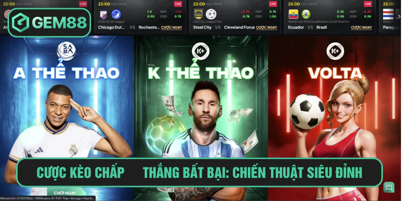 Cược kèo chấp ¾ thắng bất bại: Chiến thuật siêu đỉnh từ Gem88