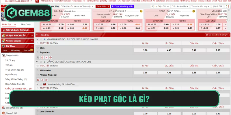 Kèo phạt góc là gì?